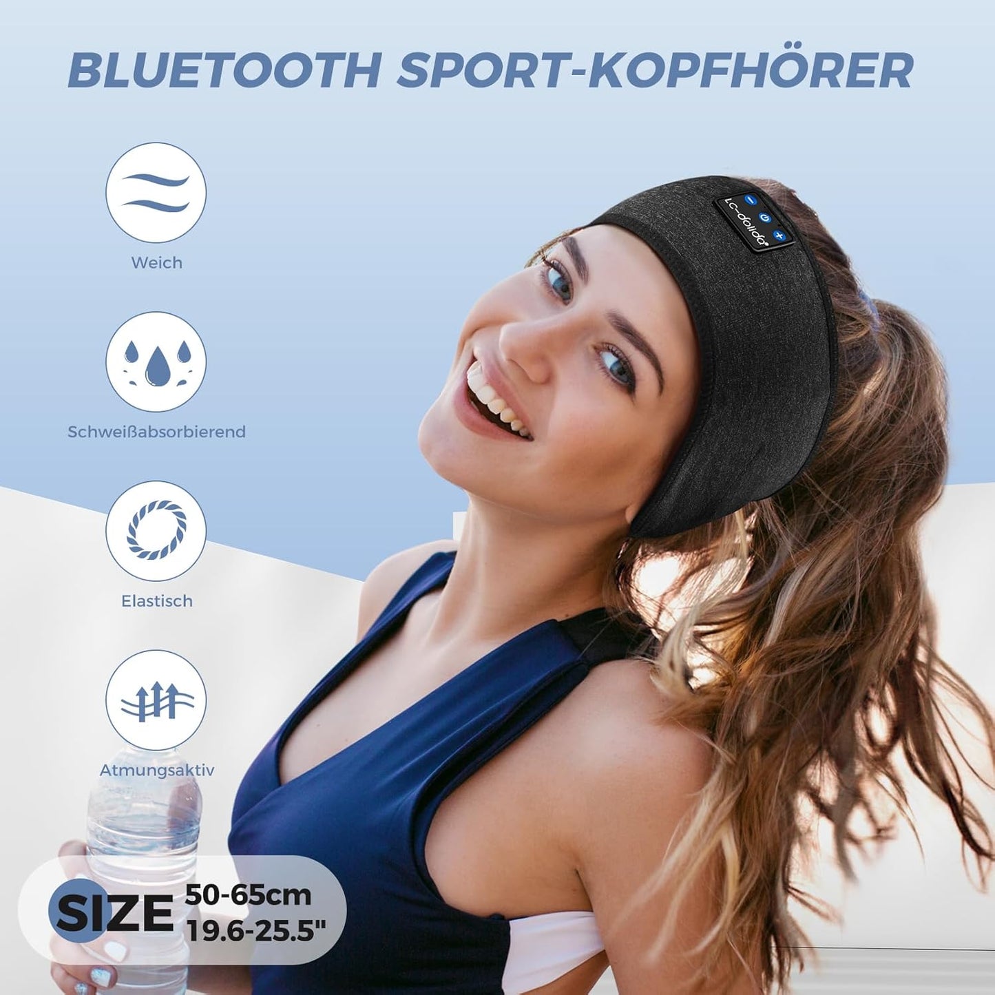 Kopfhörer-Stirnband, L Schwarz