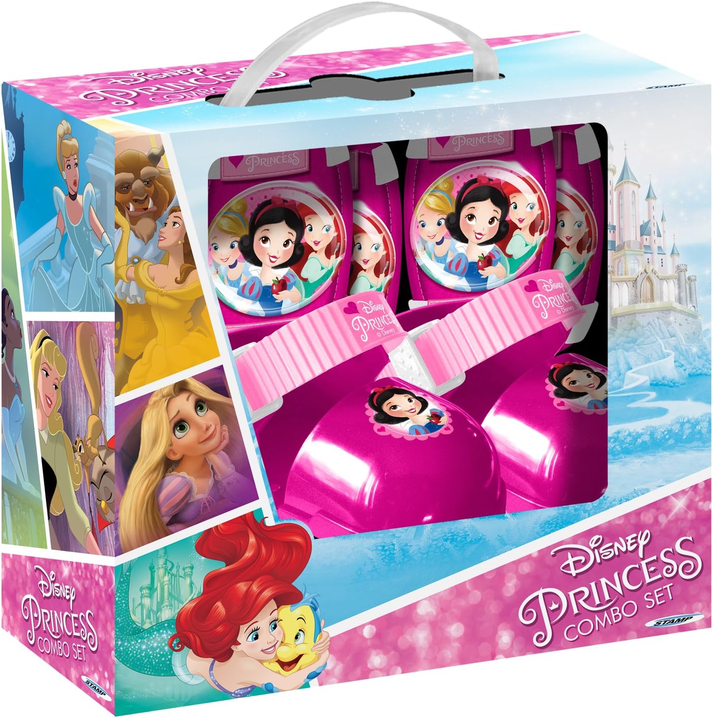 Rollschuh mit Ellbogen- und Knieschützer, DISNEY PRINCESS, 23/27, LIGHT PINK