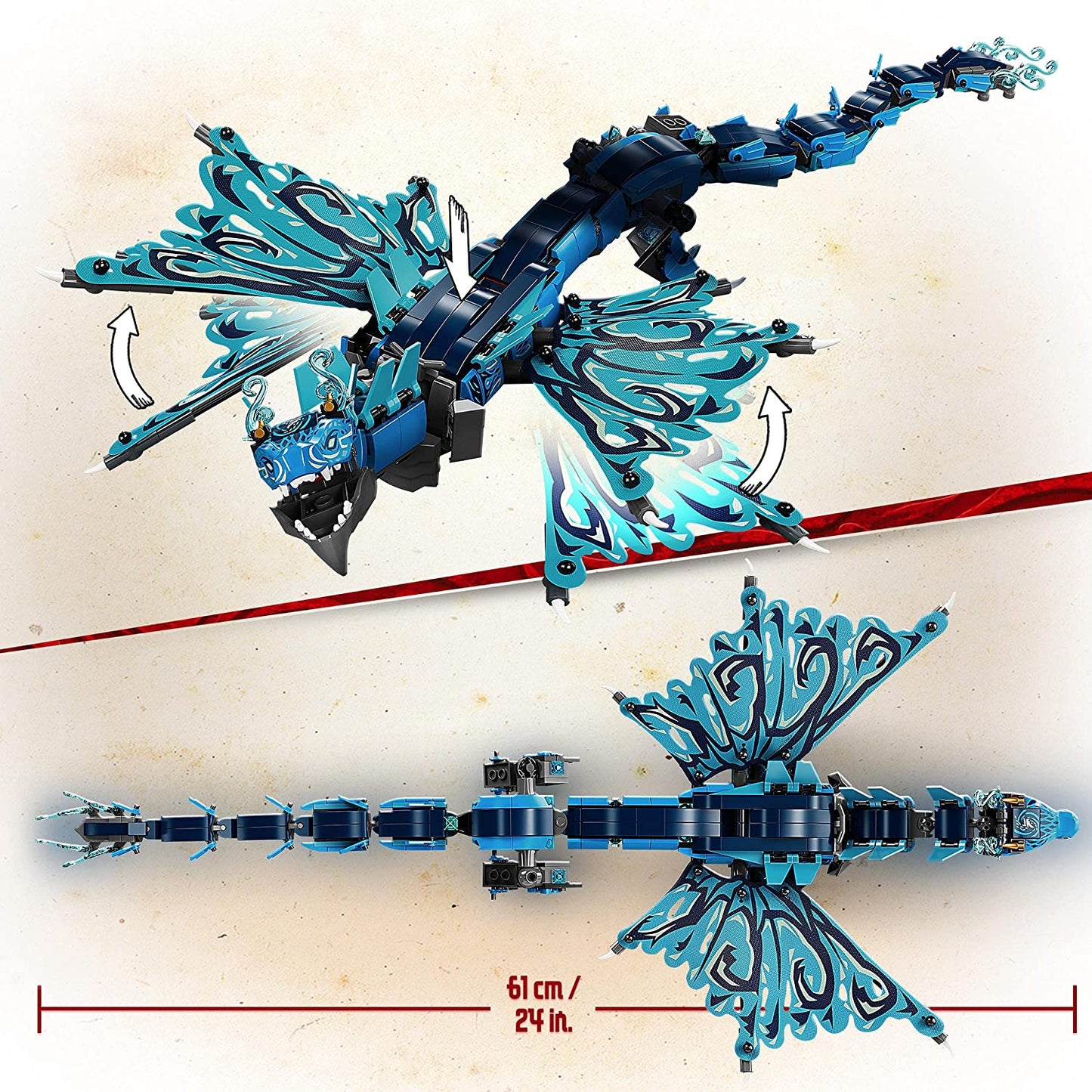71754 Ninjago Wasserdrache, Konstruktionsspielzeug, Standard Verpackung Single