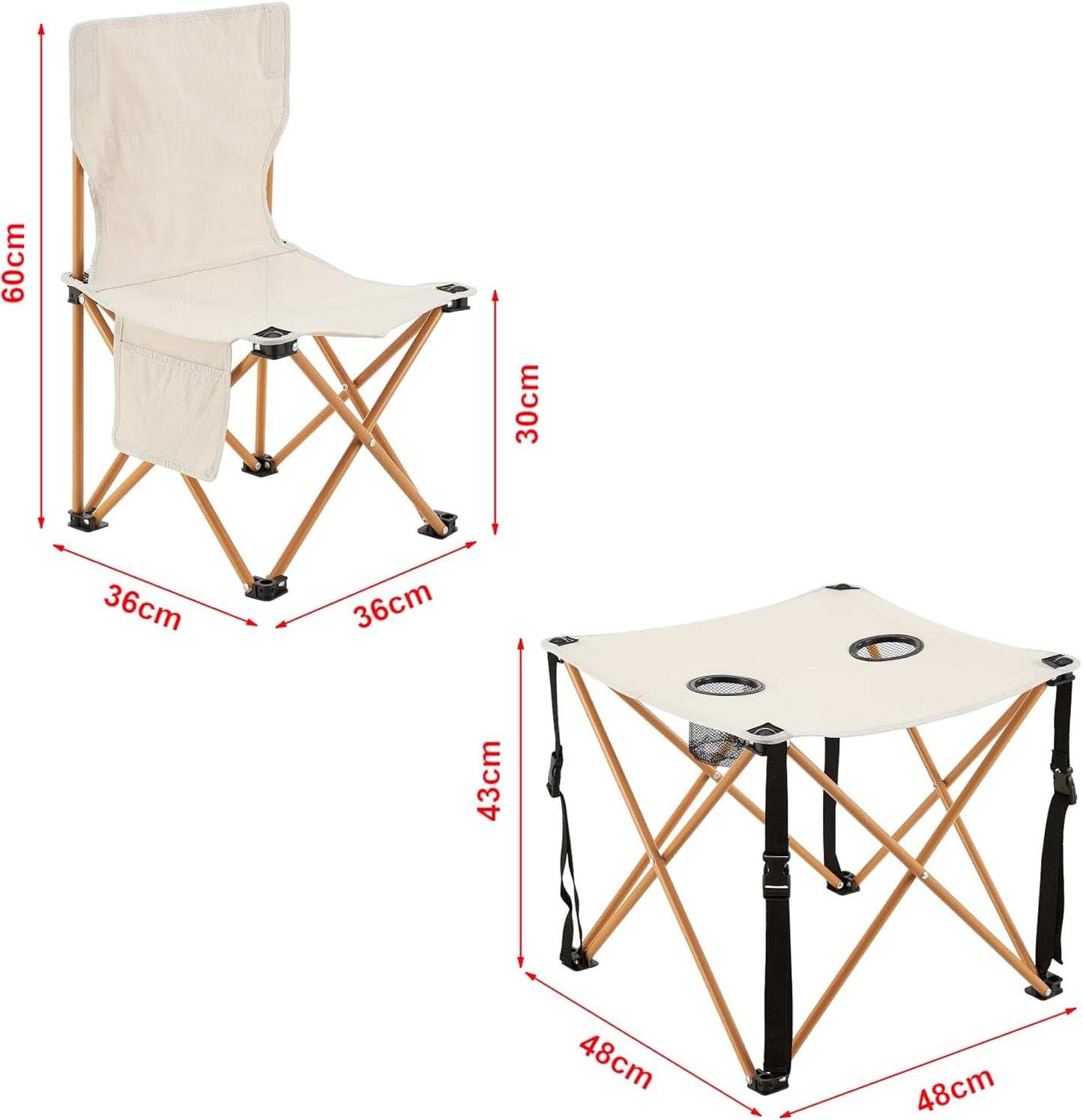 3-tlg. Gartenmöbelset Banzi, Beige