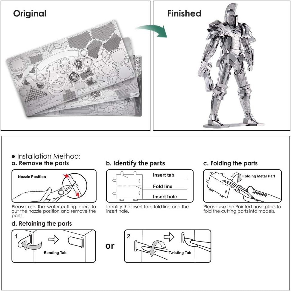 3D Rittermodell, Silbrig