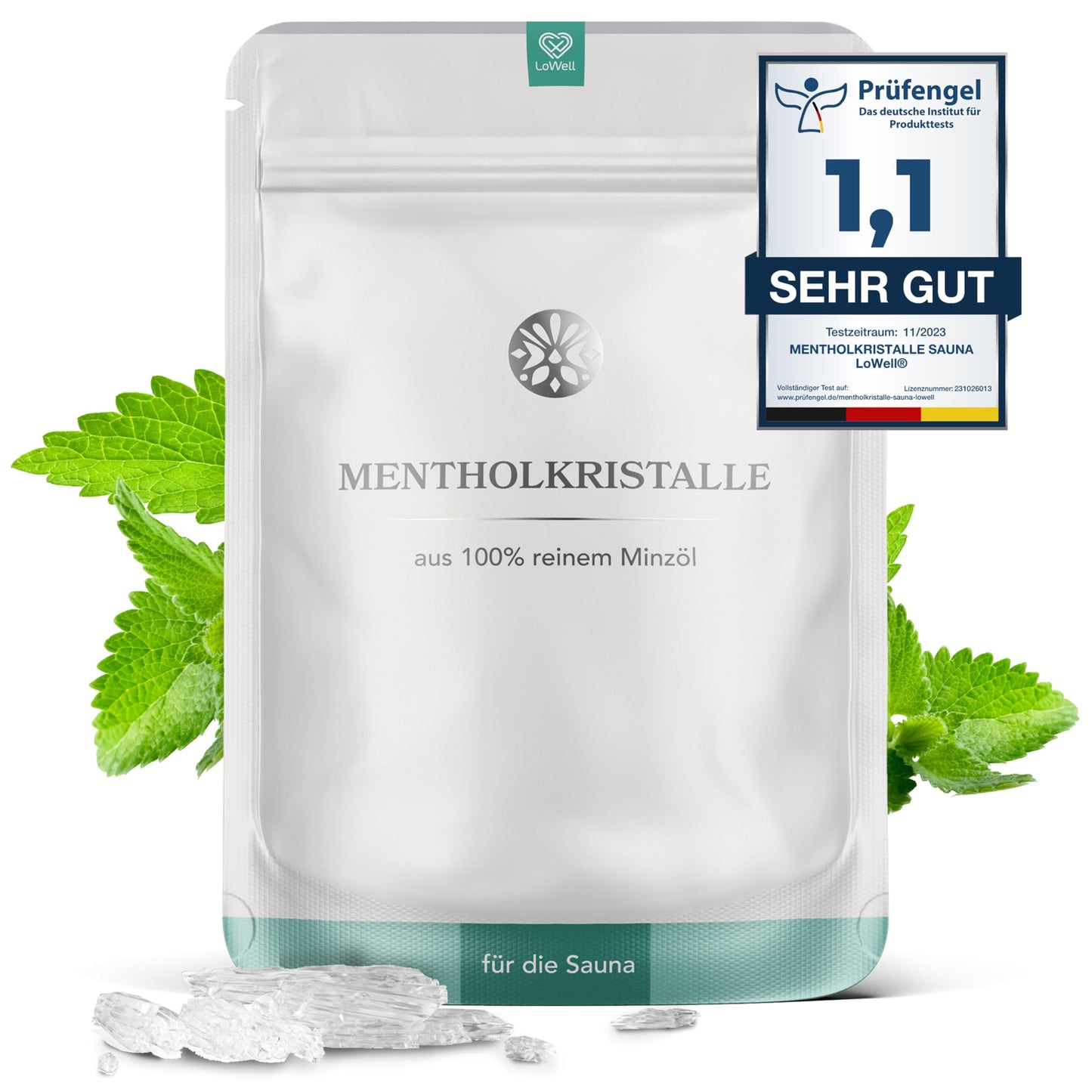Mentholkristalle für Sauna, Nachfüllbeutel 500 g (1er Pack)