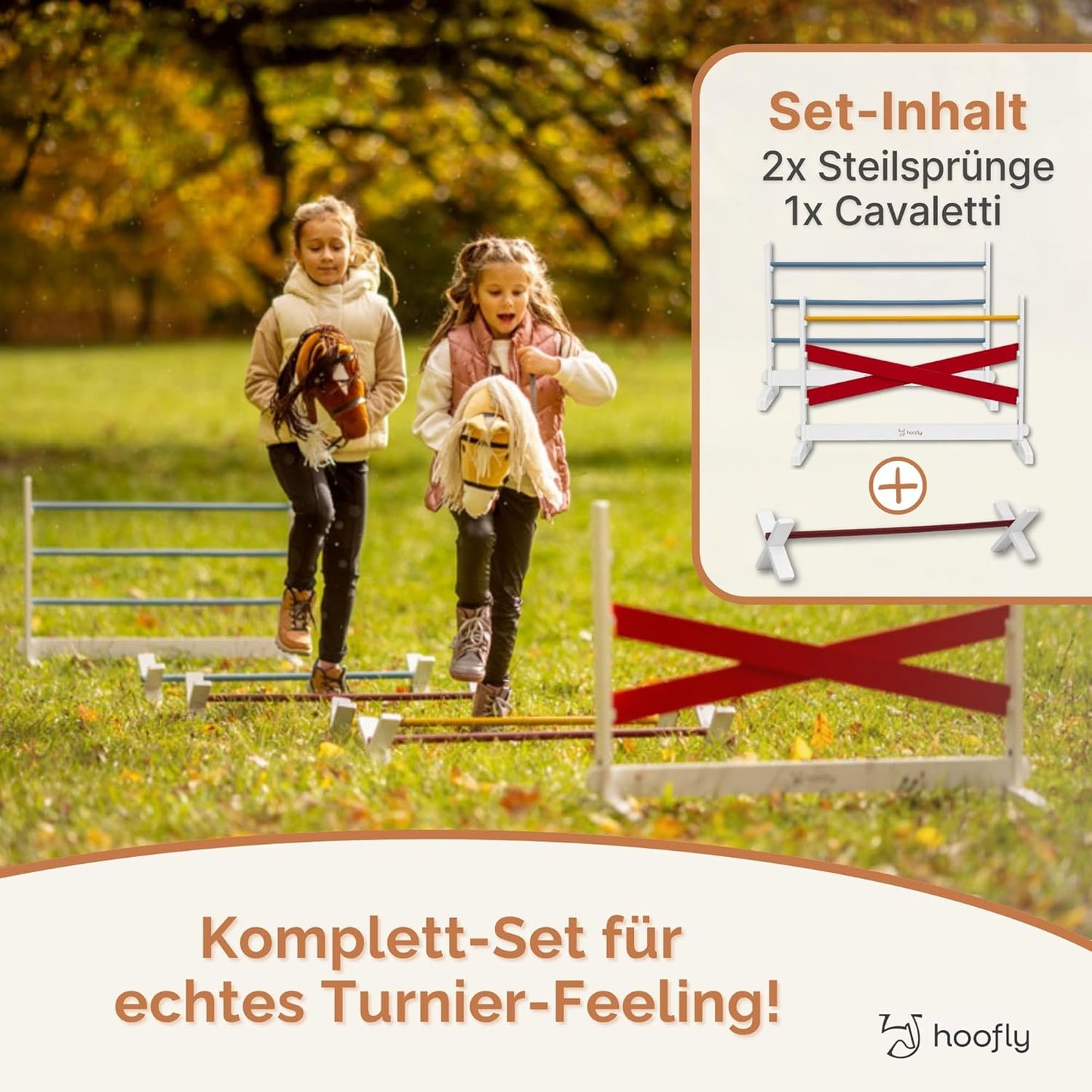 3-teiliges Hobby Horse Hindernis-Set für Kinder, Hindernis 3er-Set