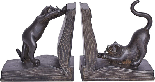 2-teiliges Buchstützen-Set Katzenfiguren Copia