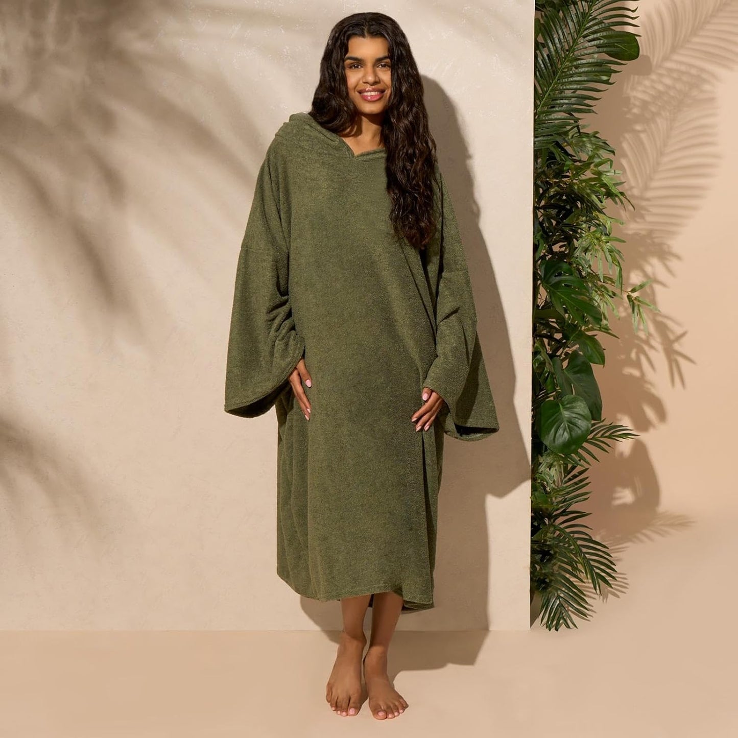 Surf Poncho, Einheitsgrösse Khakigrün