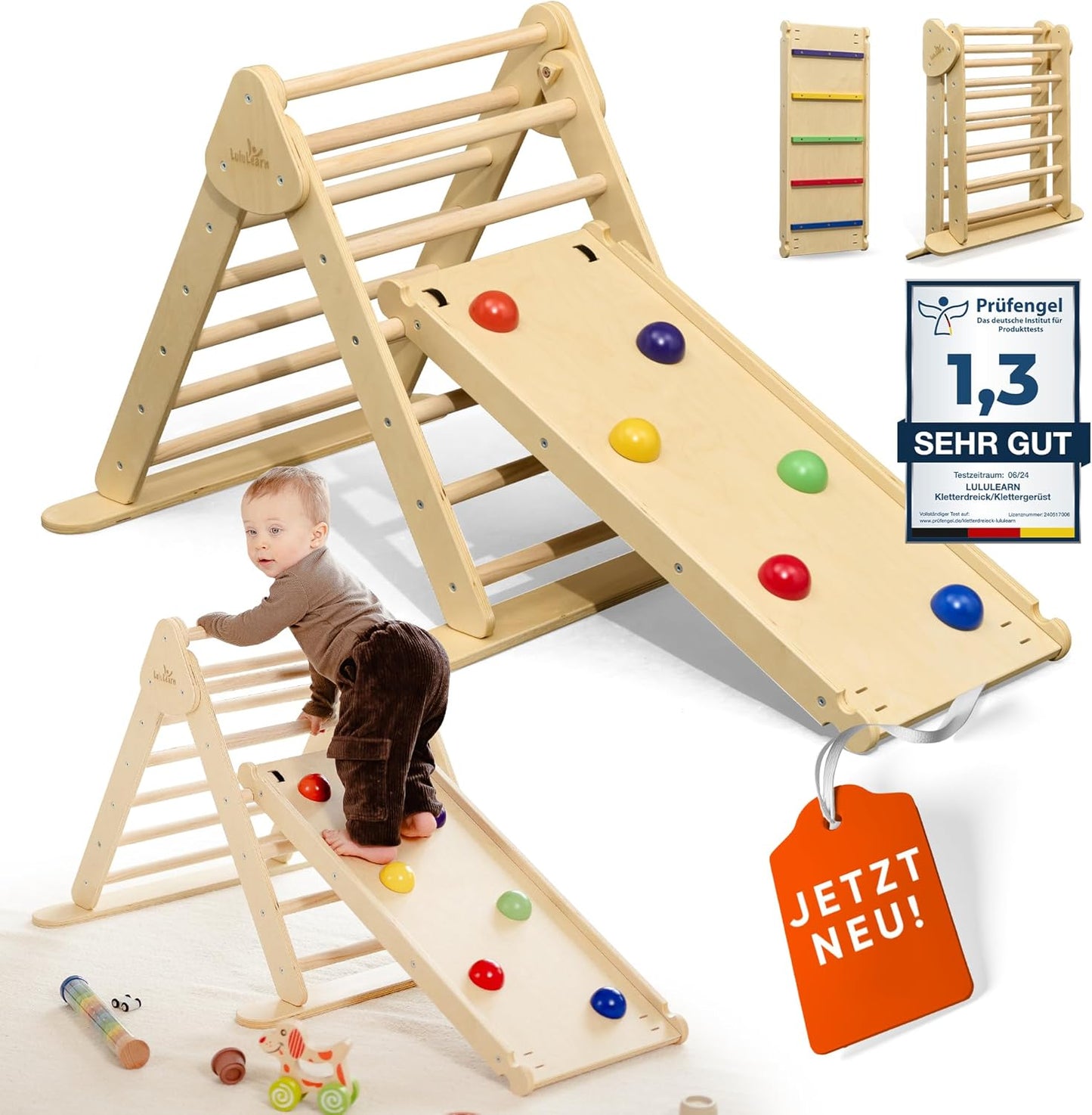 Kletterdreieck für Indoor & Outdoor, 2T-Natural