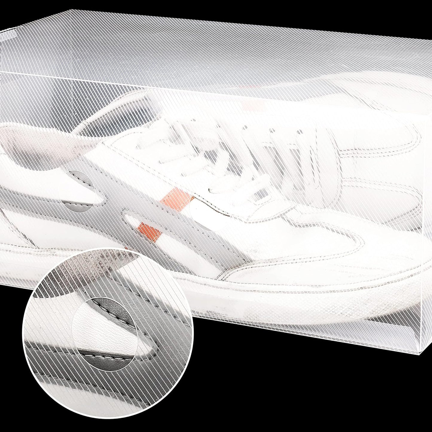Faltbares Schuhboxen-Set, Transparent 10 Pack (31.7 x 12.8 x 20cm)