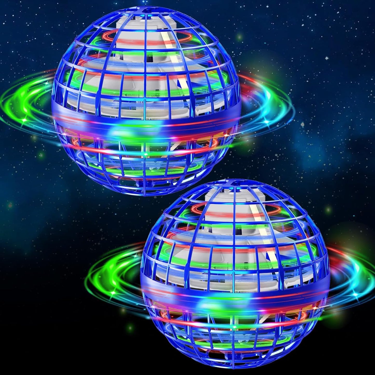 Fliegender Boomerang-Ball mit LED für Kinder ab 6 Jahren, 2 Azul