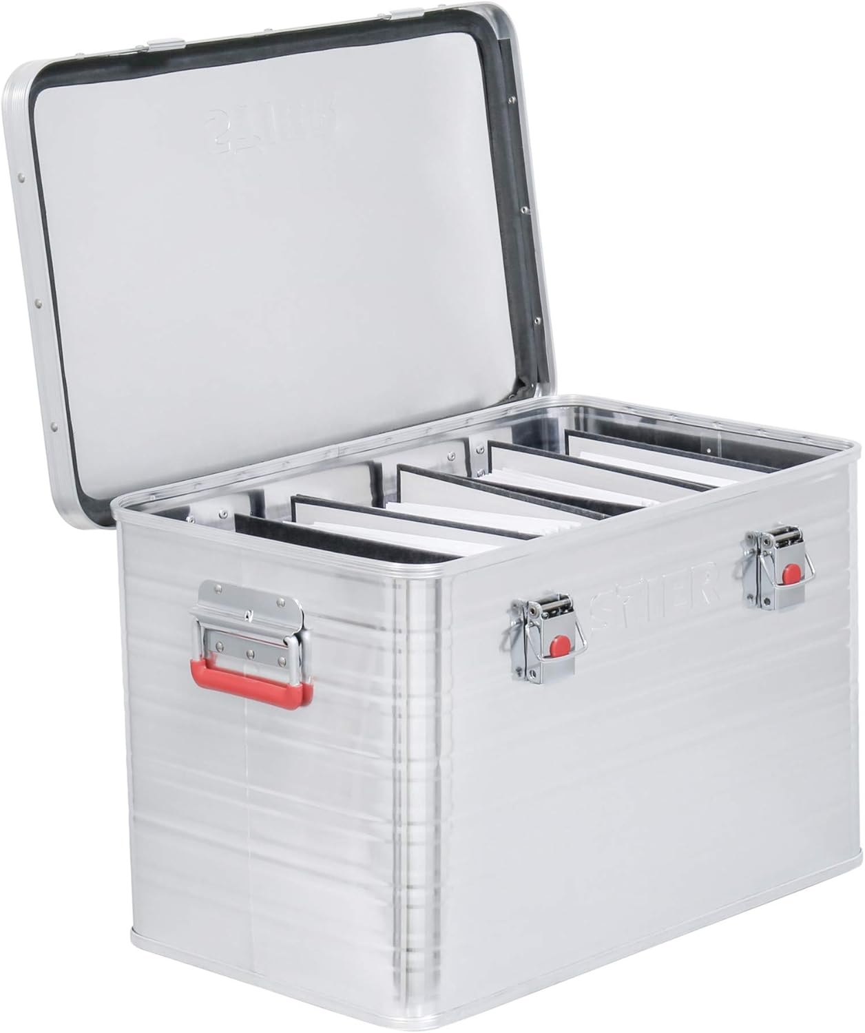 Alubox 65L mit Gummidichtung und Spannverschluss