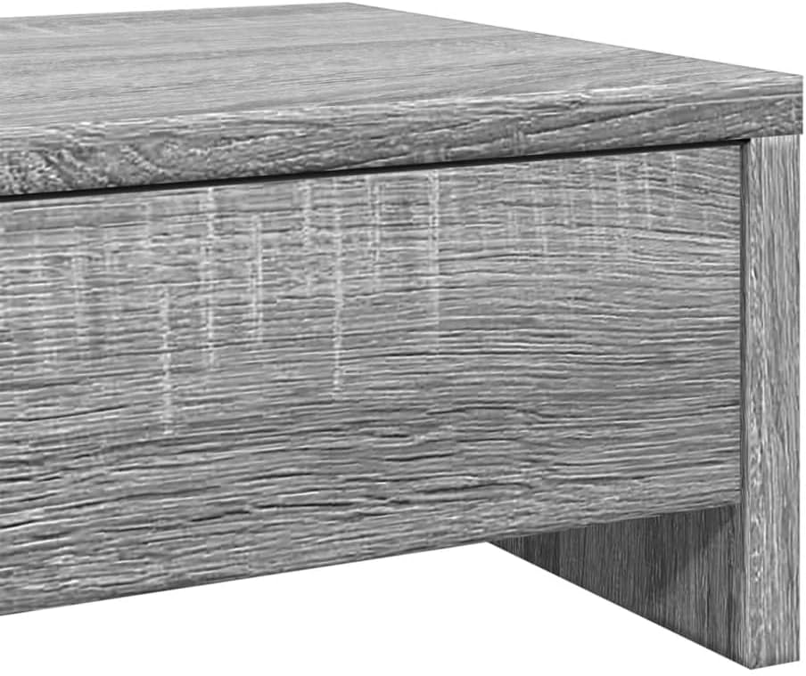 Monitorständer mit Schubladen für Schreibtisch, 100 x 27 x 15 cm Grau Sonoma