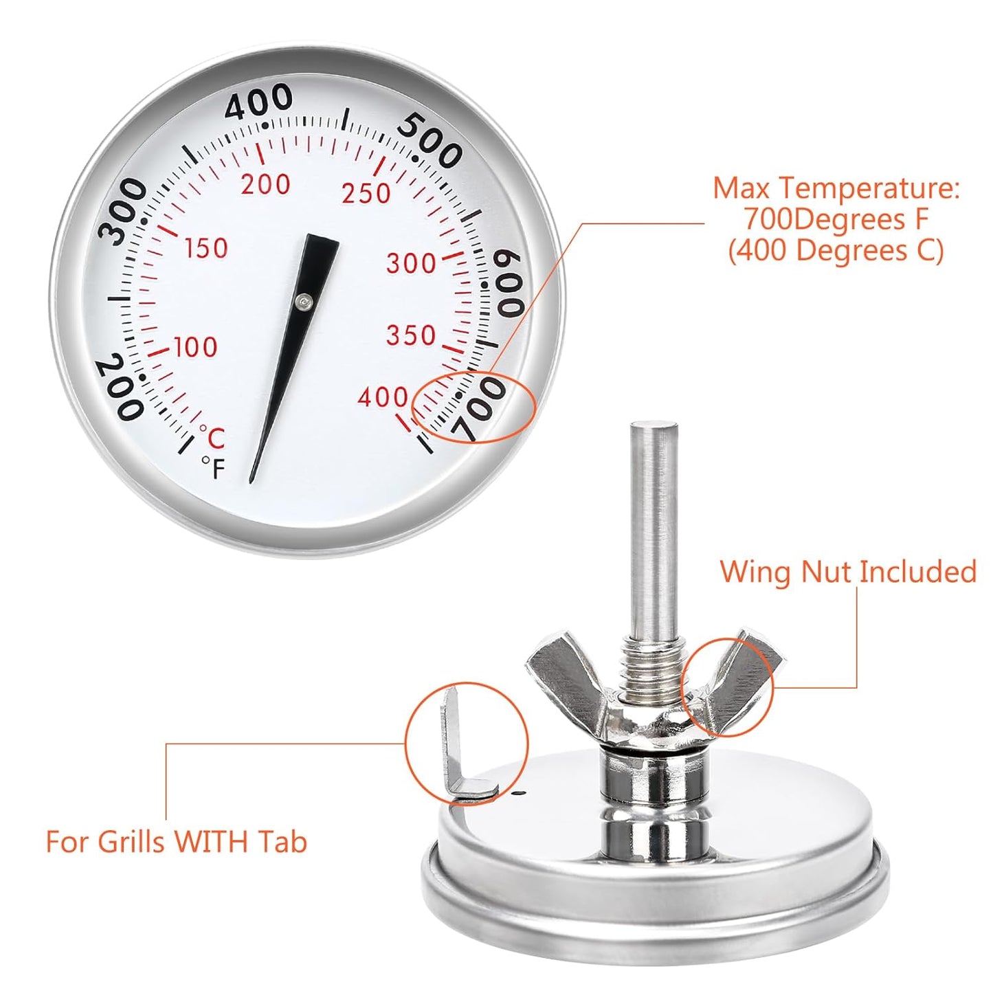 Grillthermometer für Weber, Durchmesser 6,03 cm
