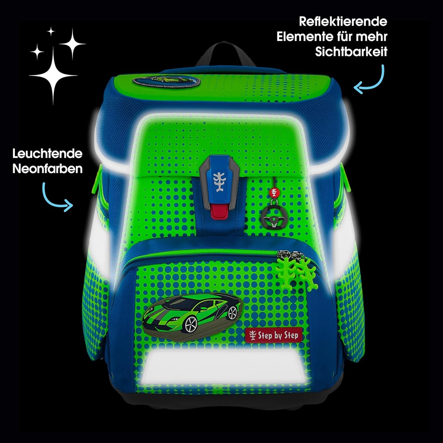Ranzen-Set SPACE, Race Car Chuck