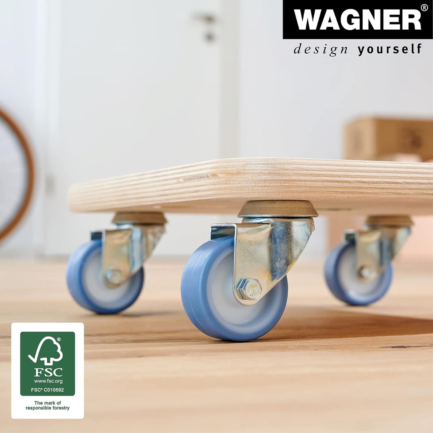 Transportroller, (L) 29 x (B) 29 x (H) 8,5 cm ultrasofte Rollen