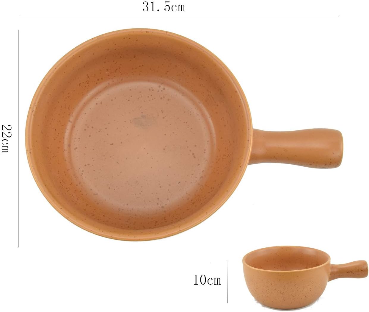 Feuerfeste Käse-Fondue-Pfanne, Farbe: Gelb