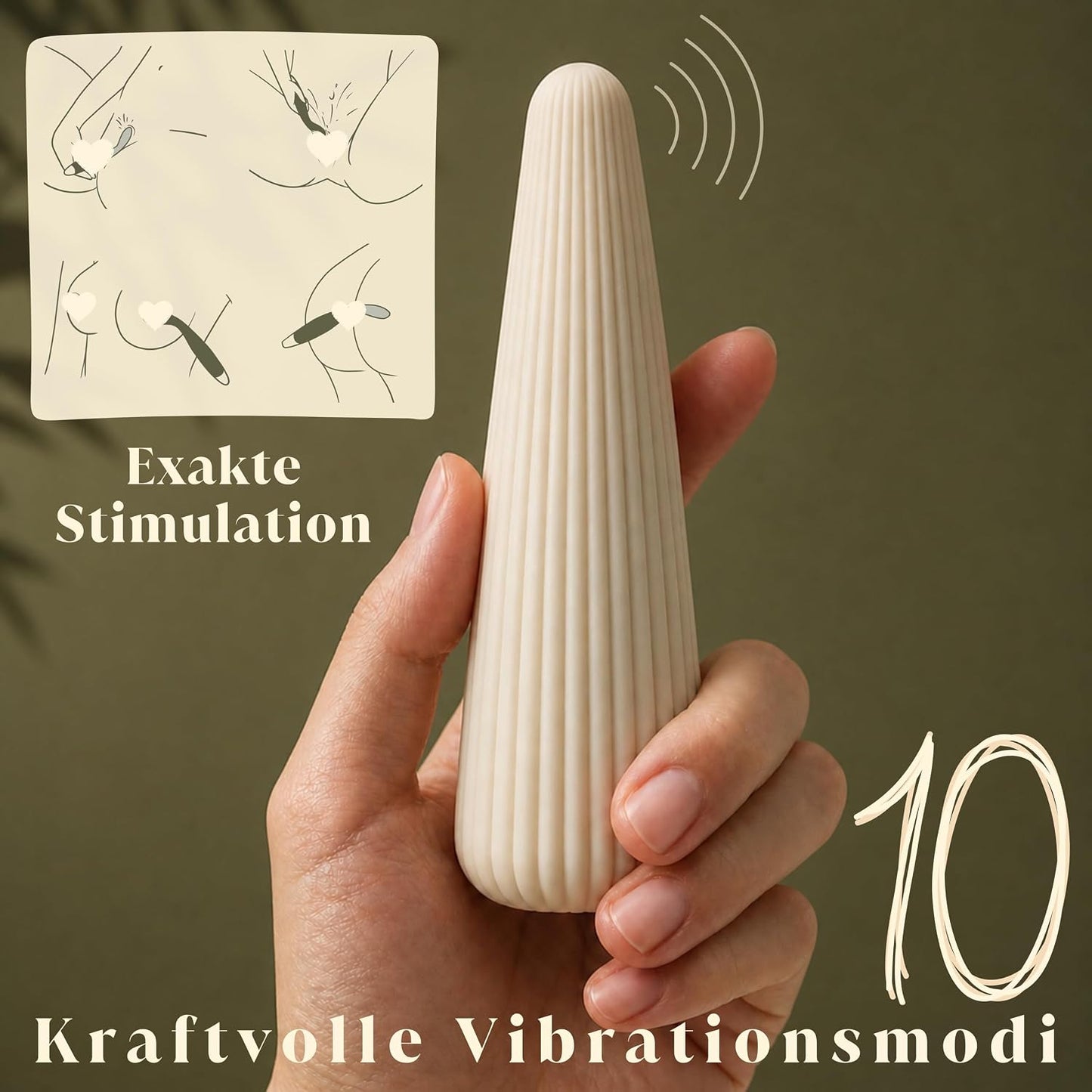 Auflegevibrator, 10 Modi, wasserdicht
