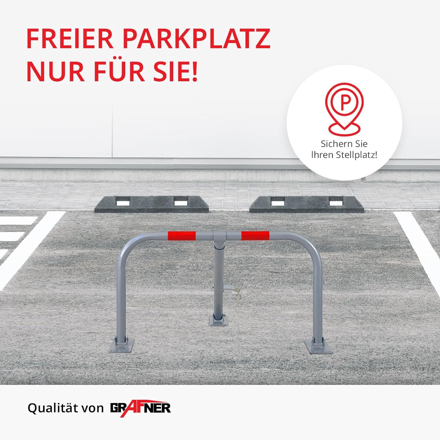 Klappbare Parkplatzsperre