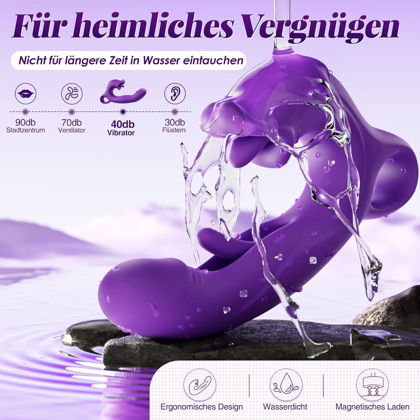 Vibrator für Frauen mit 7 Zungenleck-, Schlag- und Vibrationsmodi