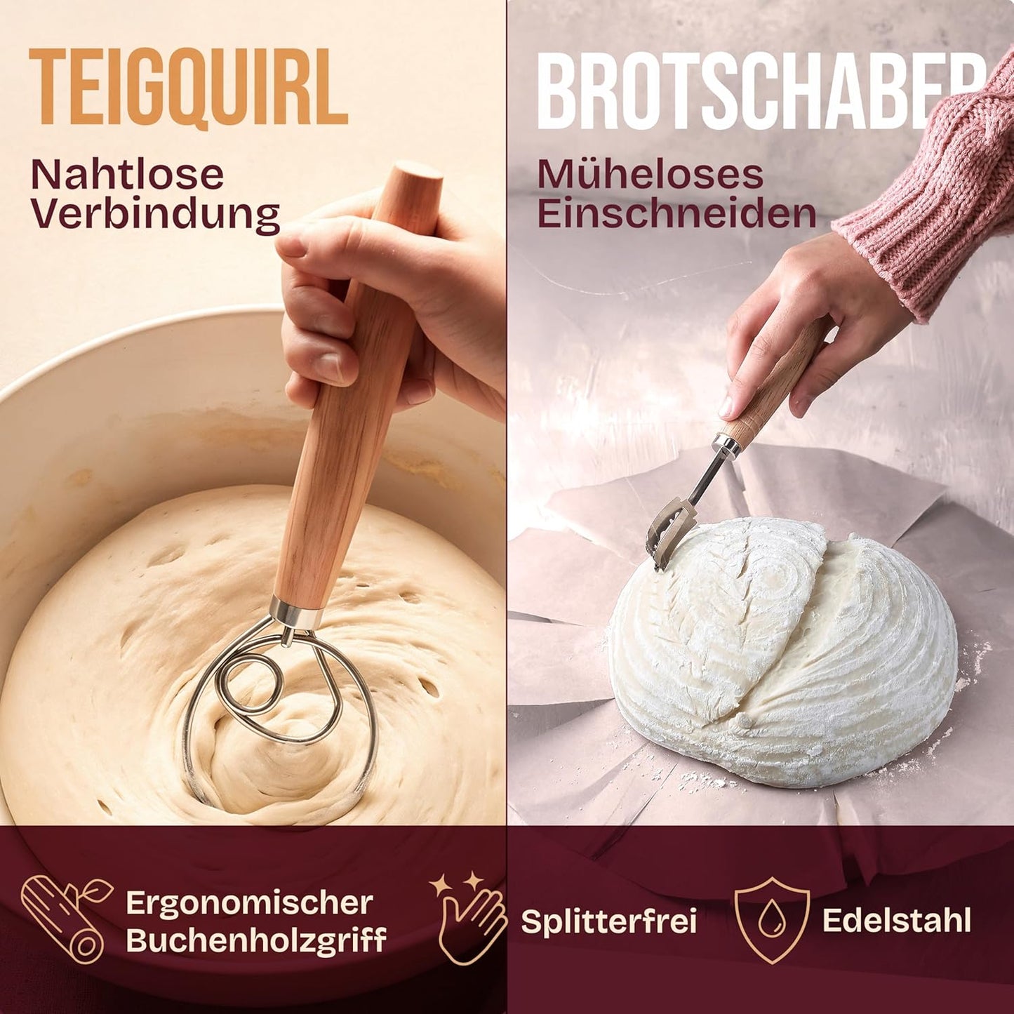 Gärkörbchen-Set, Klassisches Rundset – 7-teilig