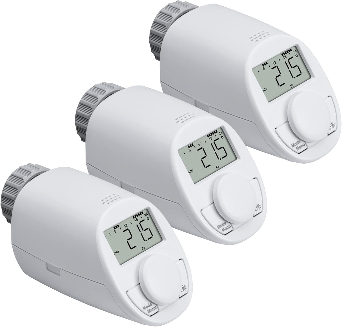 3er Set Elektronik-Heizkörperthermostat, 3er-Set