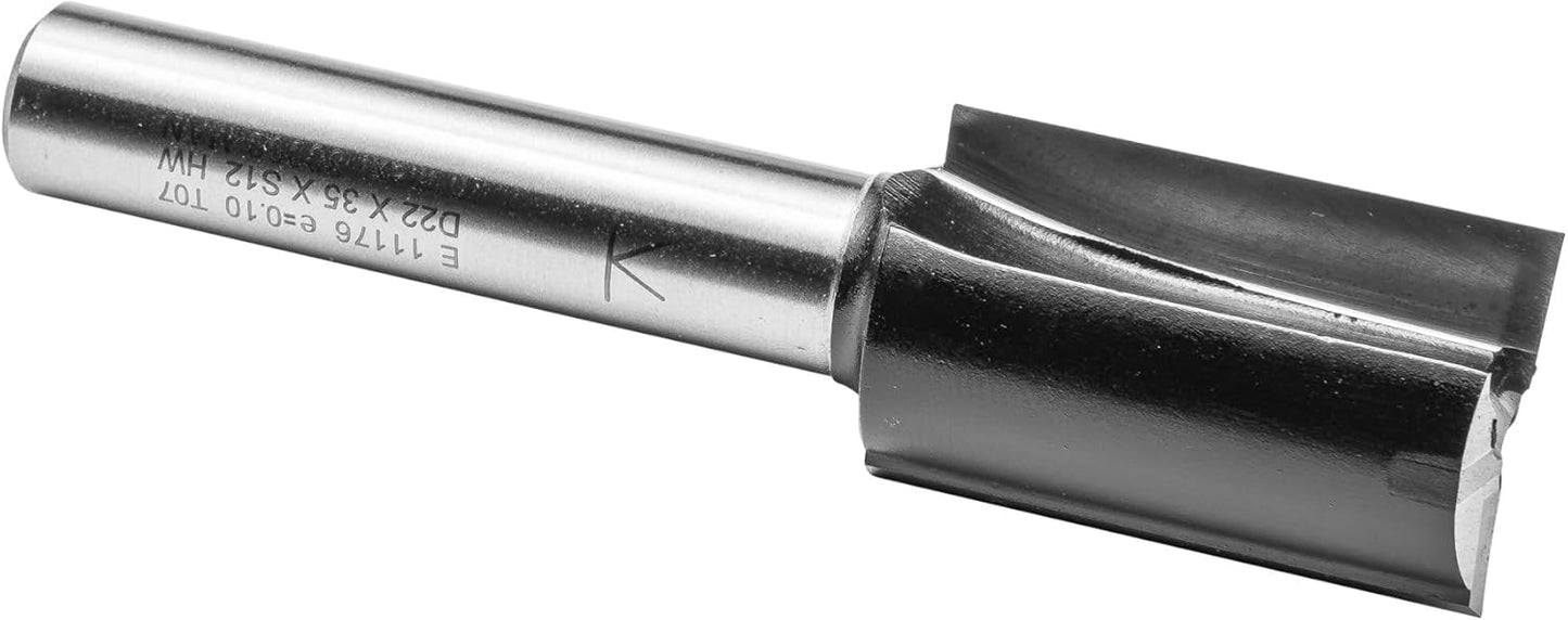 Nutfräser 12 mm Schaft, 22 mm Durchmesser, D=22 / NL=35 / GL=90 / SL=55