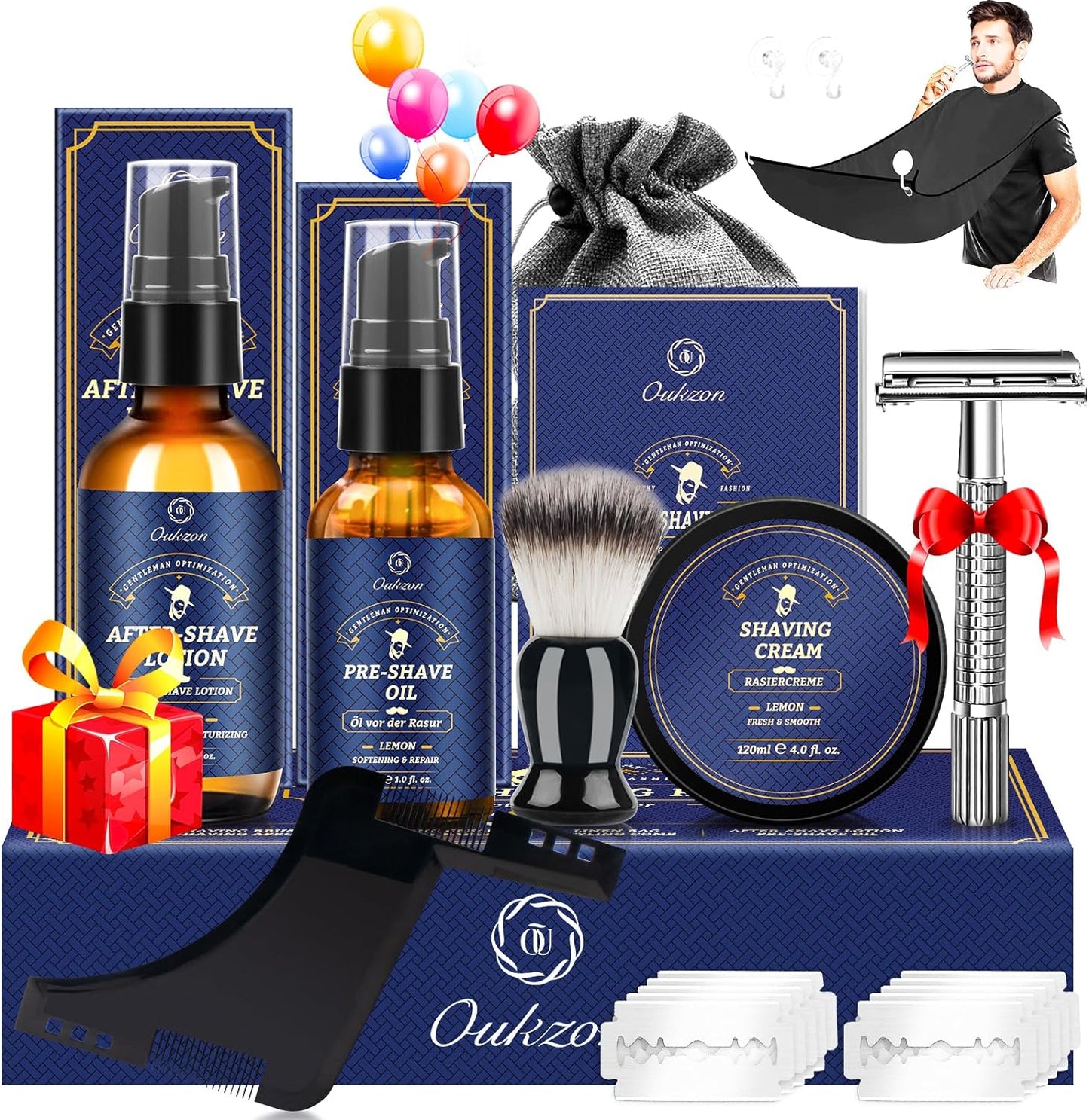 Bartpflege Set, Bartpflege Set mit Rasierset