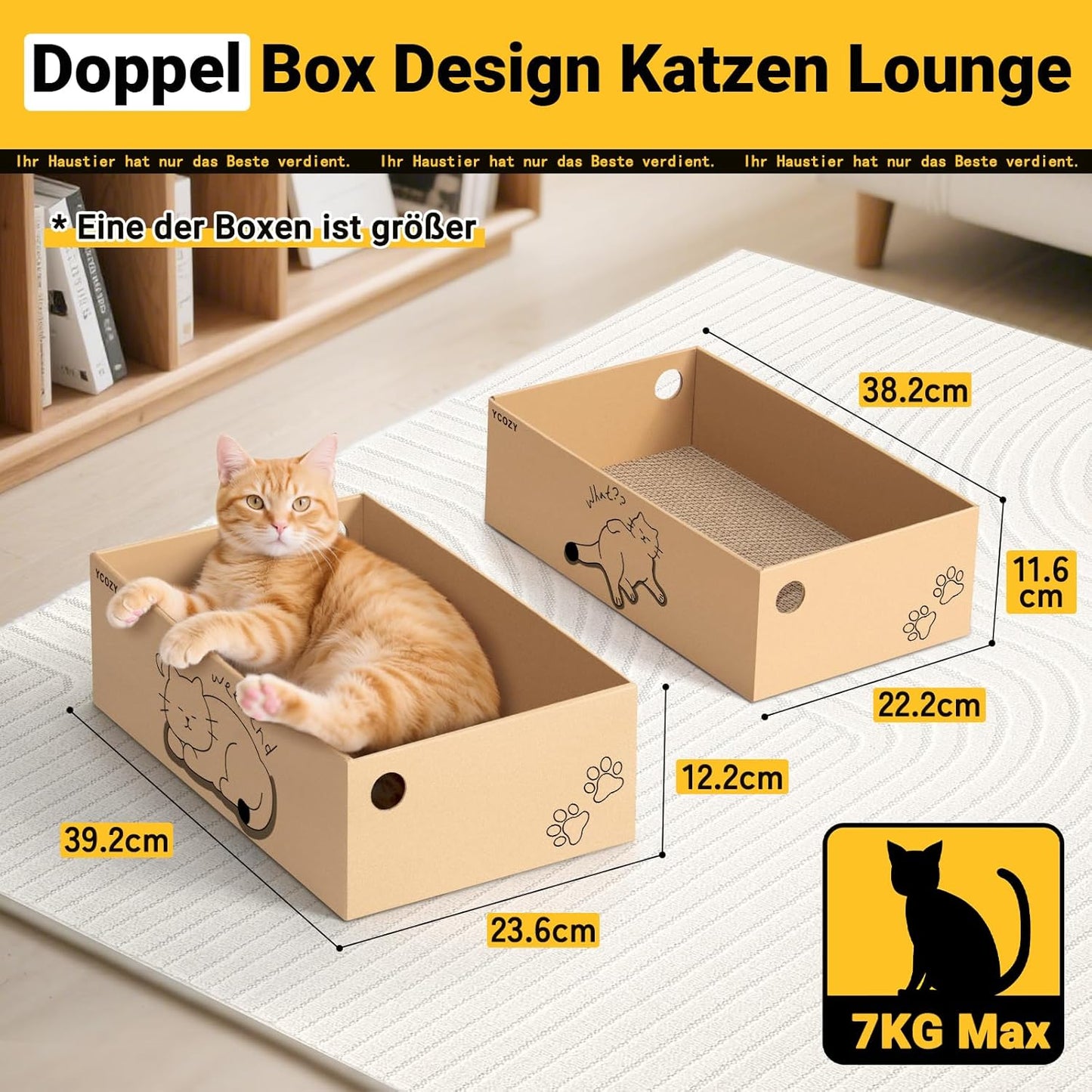 Kratzbrett-Set für Katzen, 2 Box