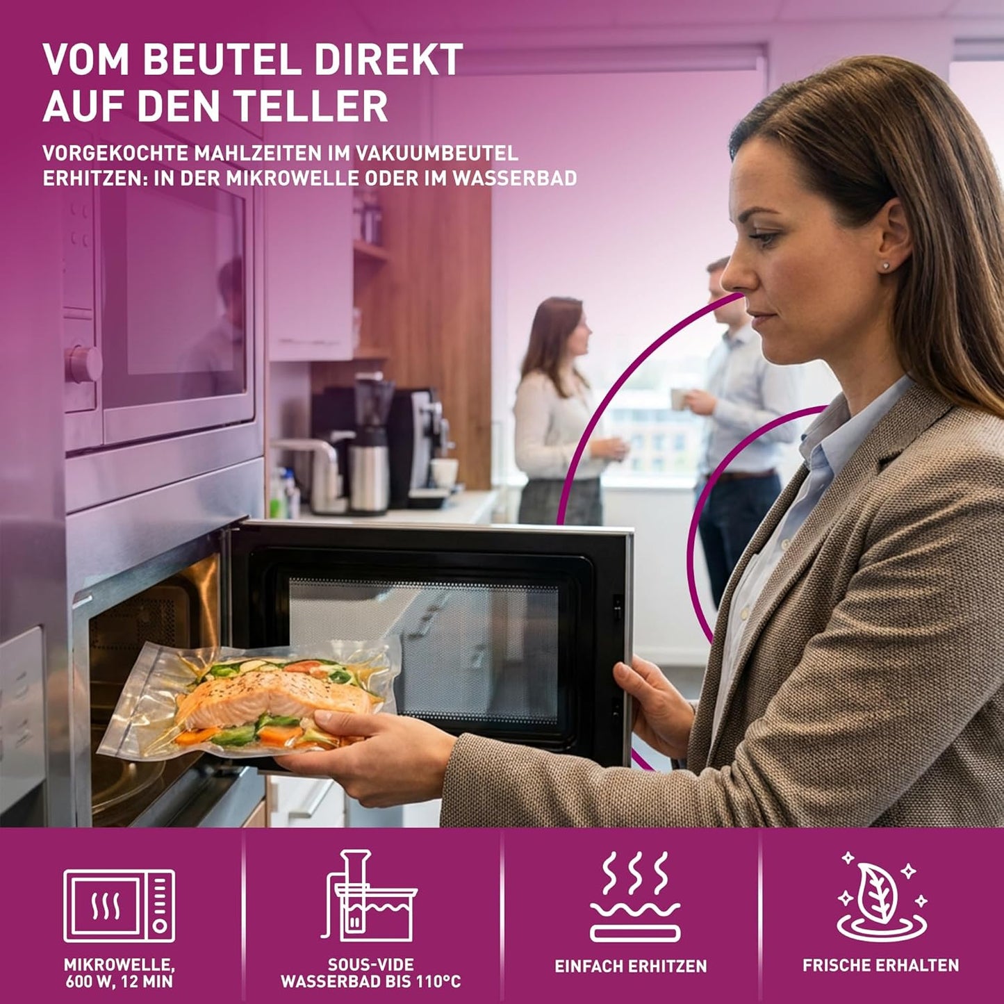 Vakuumierbeutel-Set, 100 Stück, 16 x 25 cm 100 Beutel Transparent