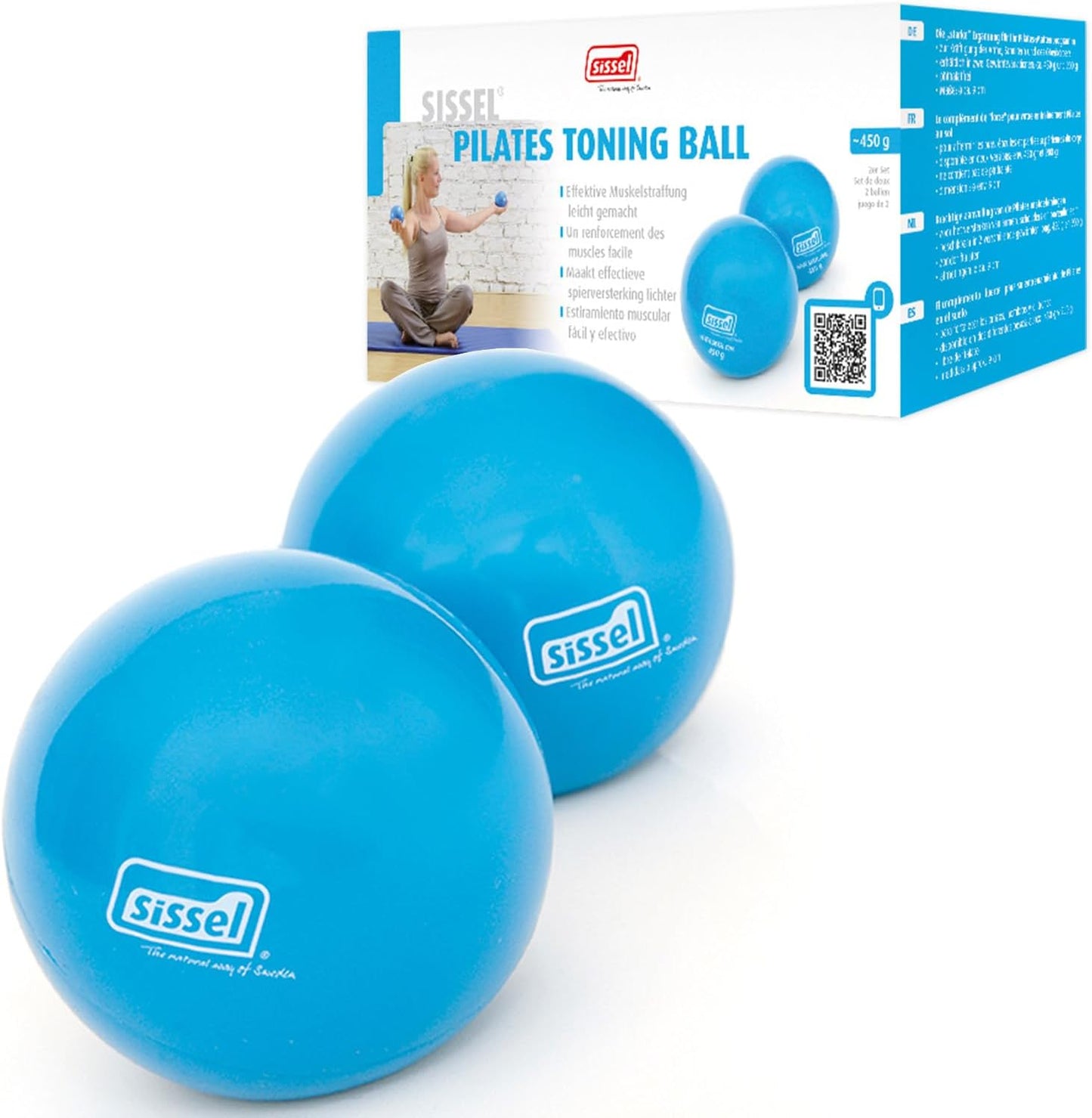 2er-Set Pilates Toning Ball für Balance & Kraft, 450g blau
