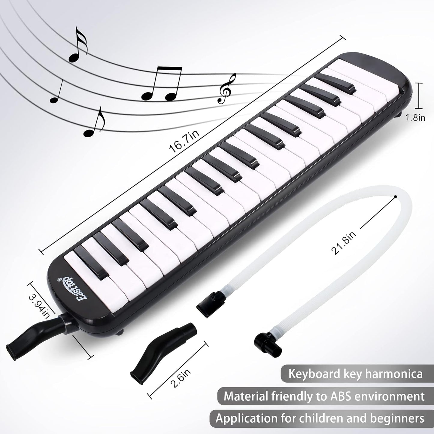 32-Tasten Melodica BM32K mit Zubehörset, BM32K-black