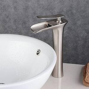 Wasserfall Einhand-Waschtischarmatur BL9009NH, Tall Nickel-finish
