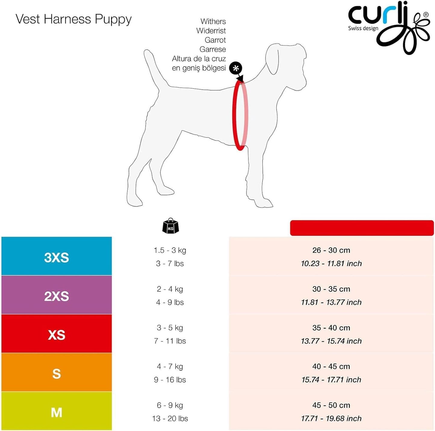 Hundegeschirr-Set für Welpen, M Skyblue-Circles