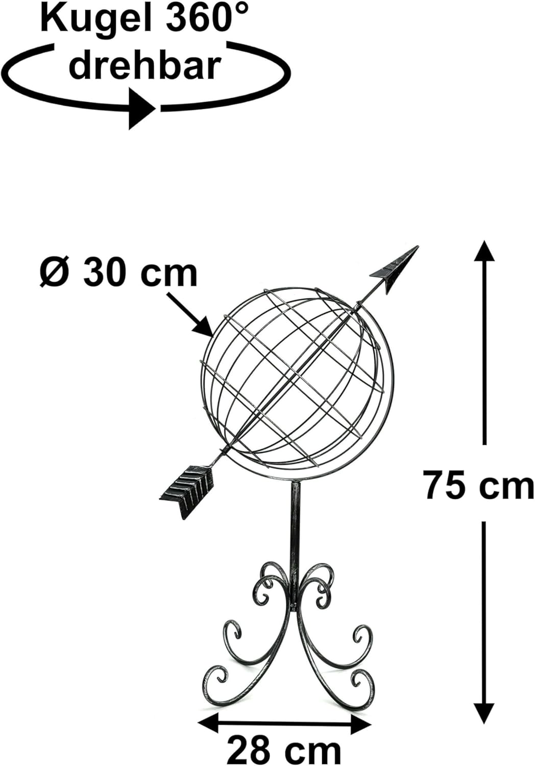 Sonnenuhr im Globus-Design
