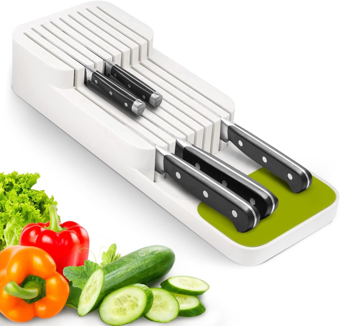 Zweistufiger Messerblock, Weiss