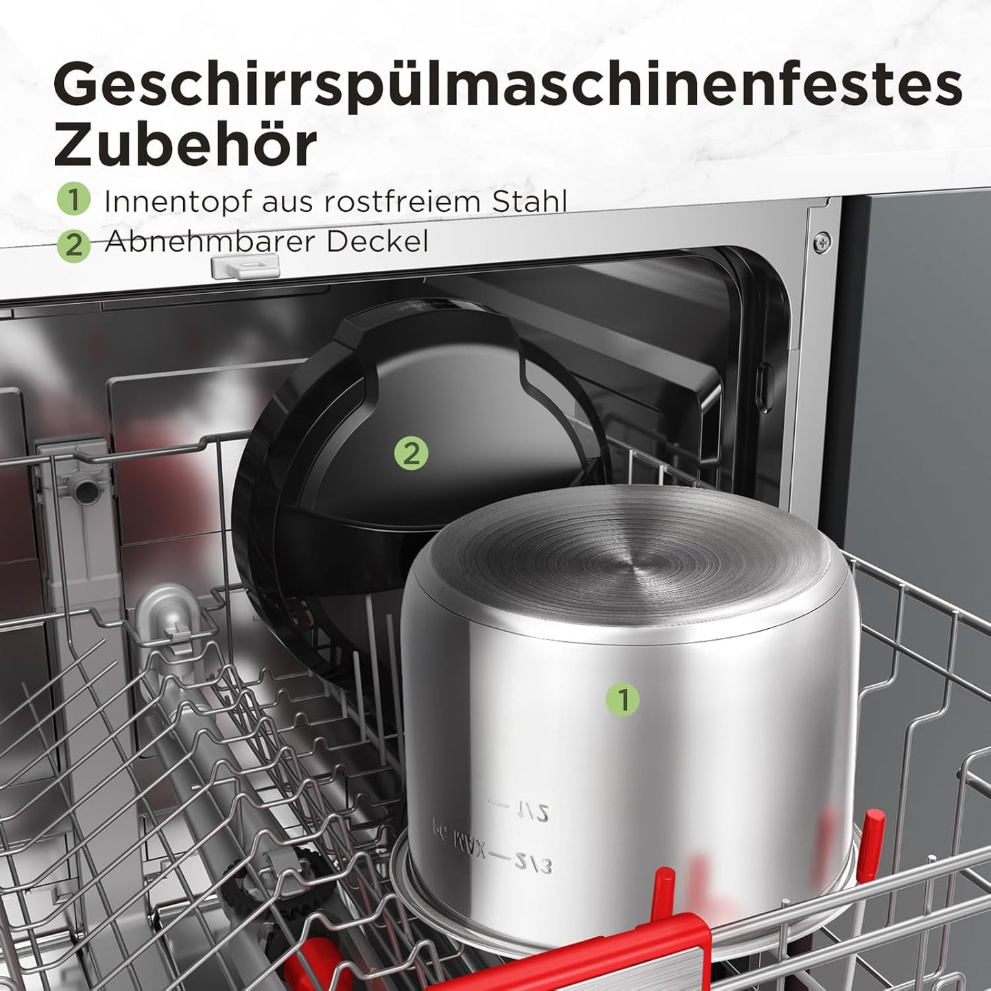 9-in-1 Multikocher, 7.6 Liter Schwarz