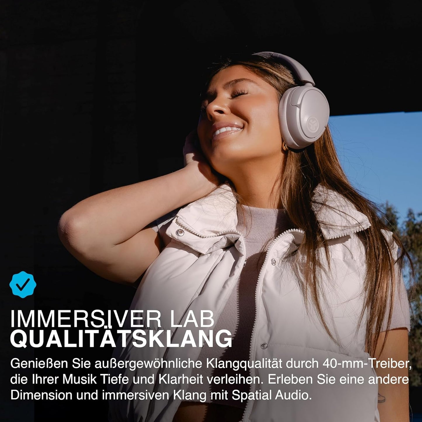 JBuds Lux ANC Over-Ear Bluetooth Kopfhörer, Mauve