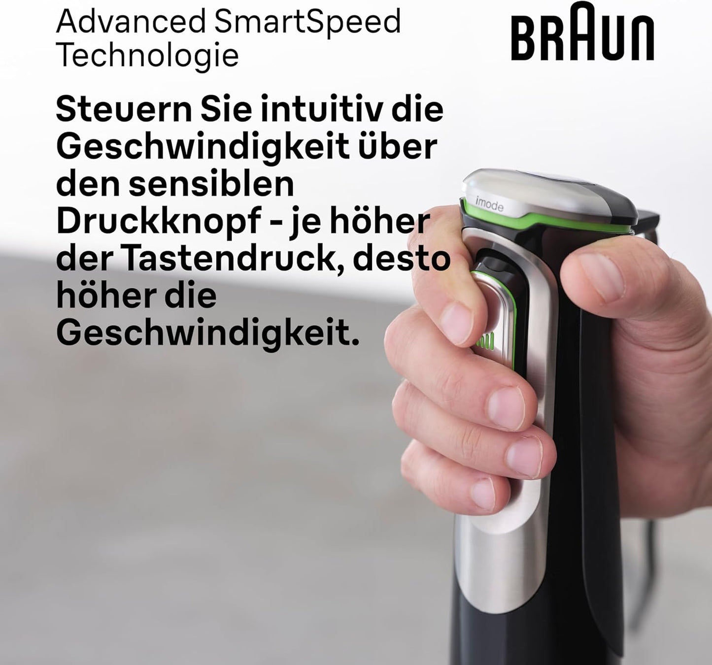 MultiQuick 9 Stabmixer, 5-in-1 inkl. Küchenmaschinen-Aufsatz Single