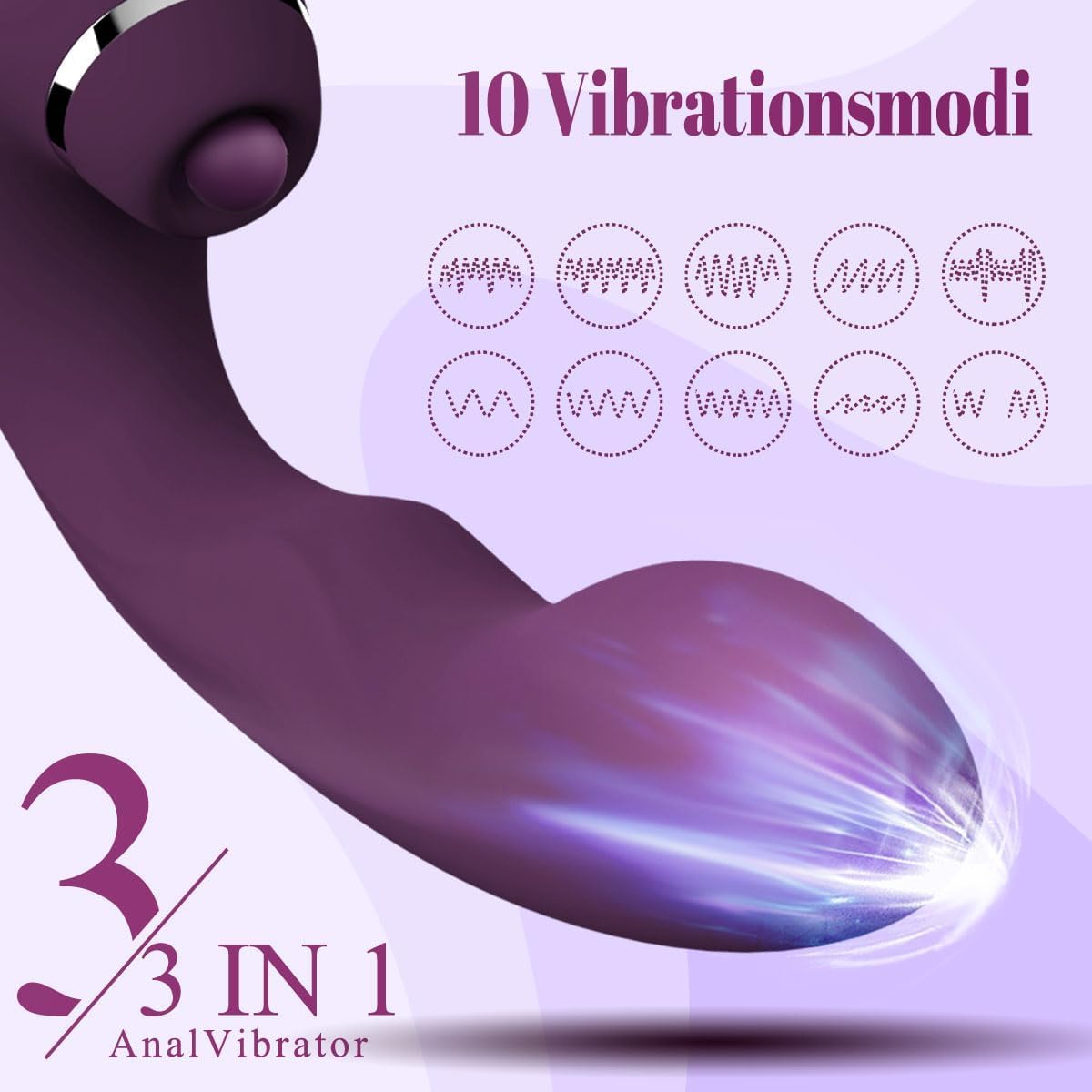 Erotik Butterfly Vibrator mit Klitoris- und G-Punkt-Stimulation, Purple