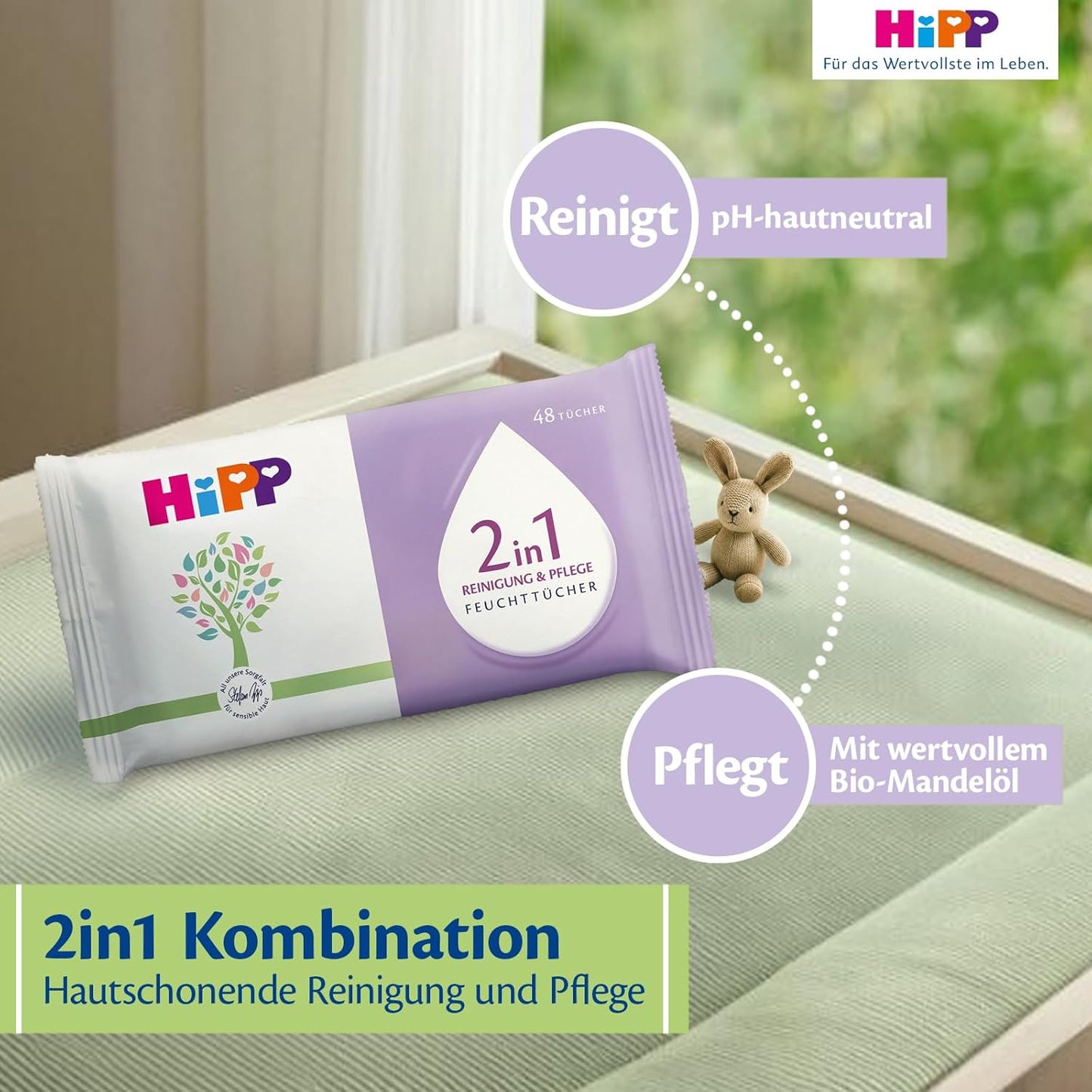 2in1 Reinigung & Pflege Feuchttücher, 240 stück (3er Pack)
