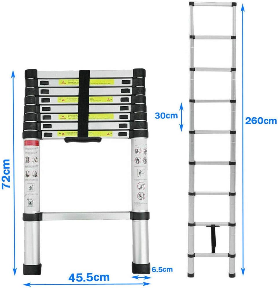 Teleskopleiter 2,6 m, 2.6m Gerade Leiter
