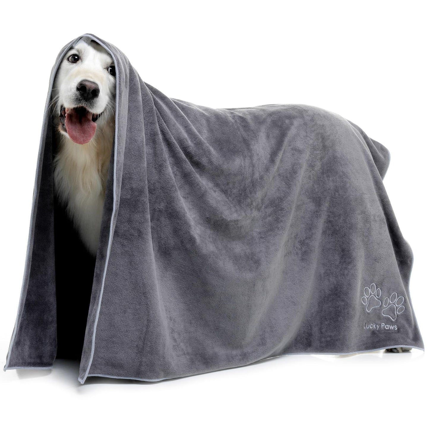 Hundehandtuch, Grau/Silber Pack of 1 Riesengrösse