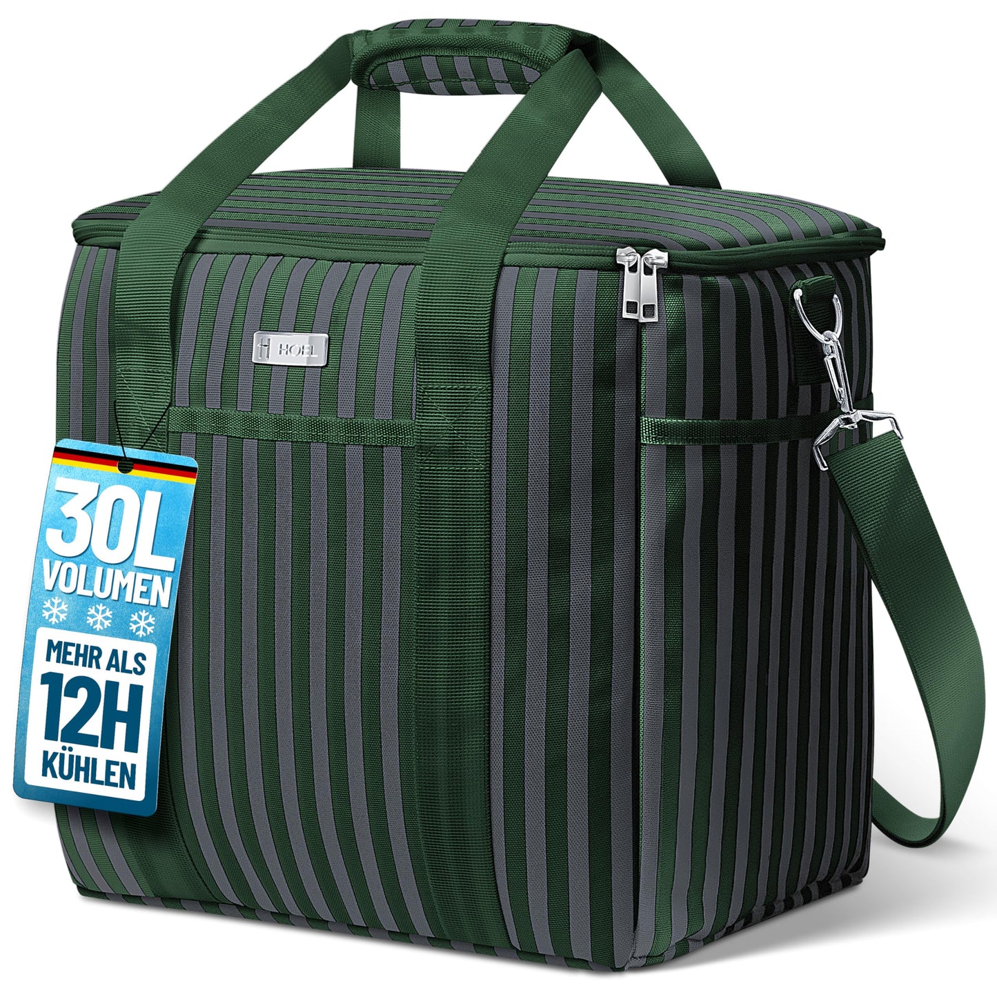 Faltbare Thermotasche, 30 Liter, 30L Oliv