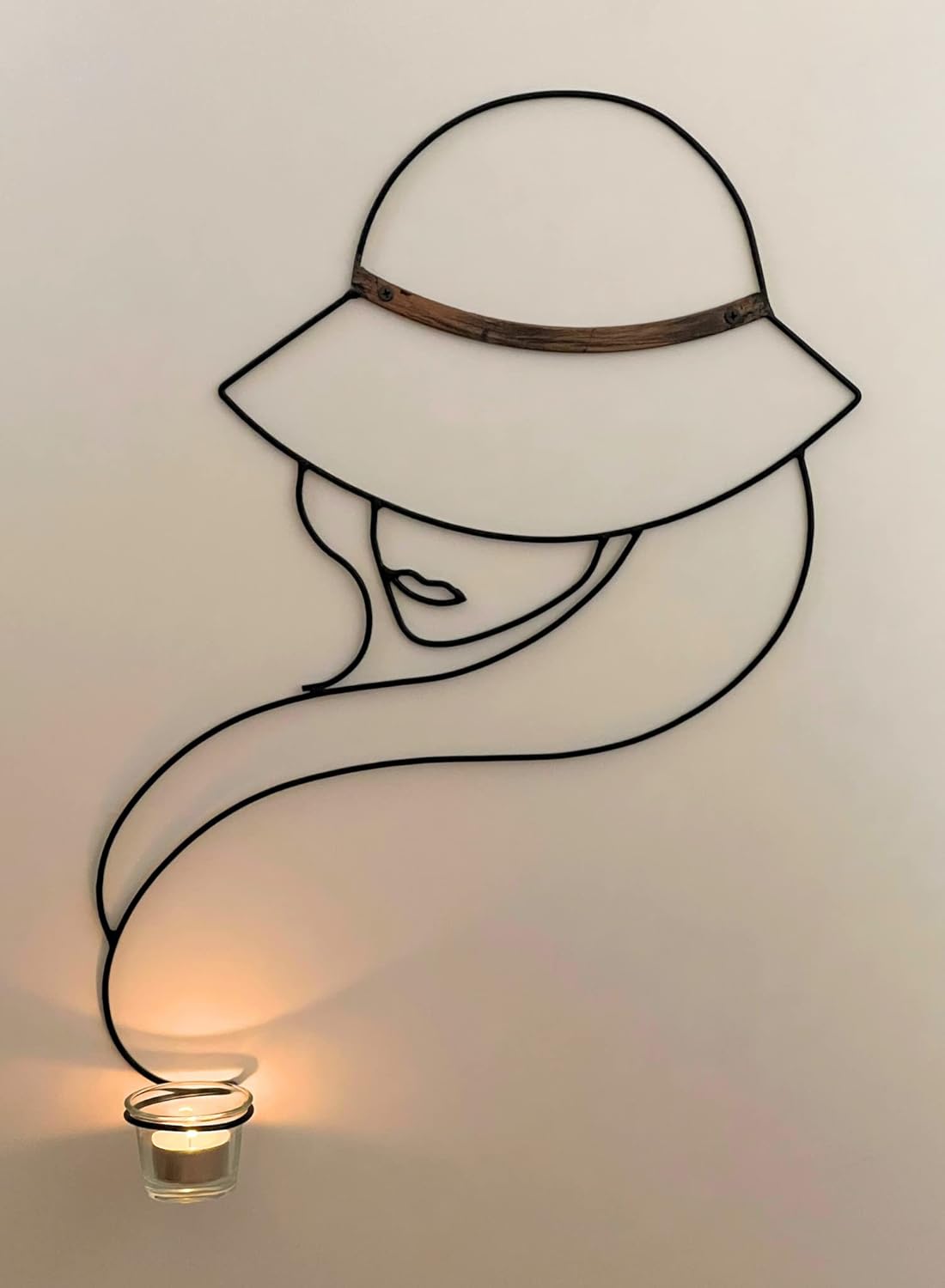 Wandteelichthalter Lady