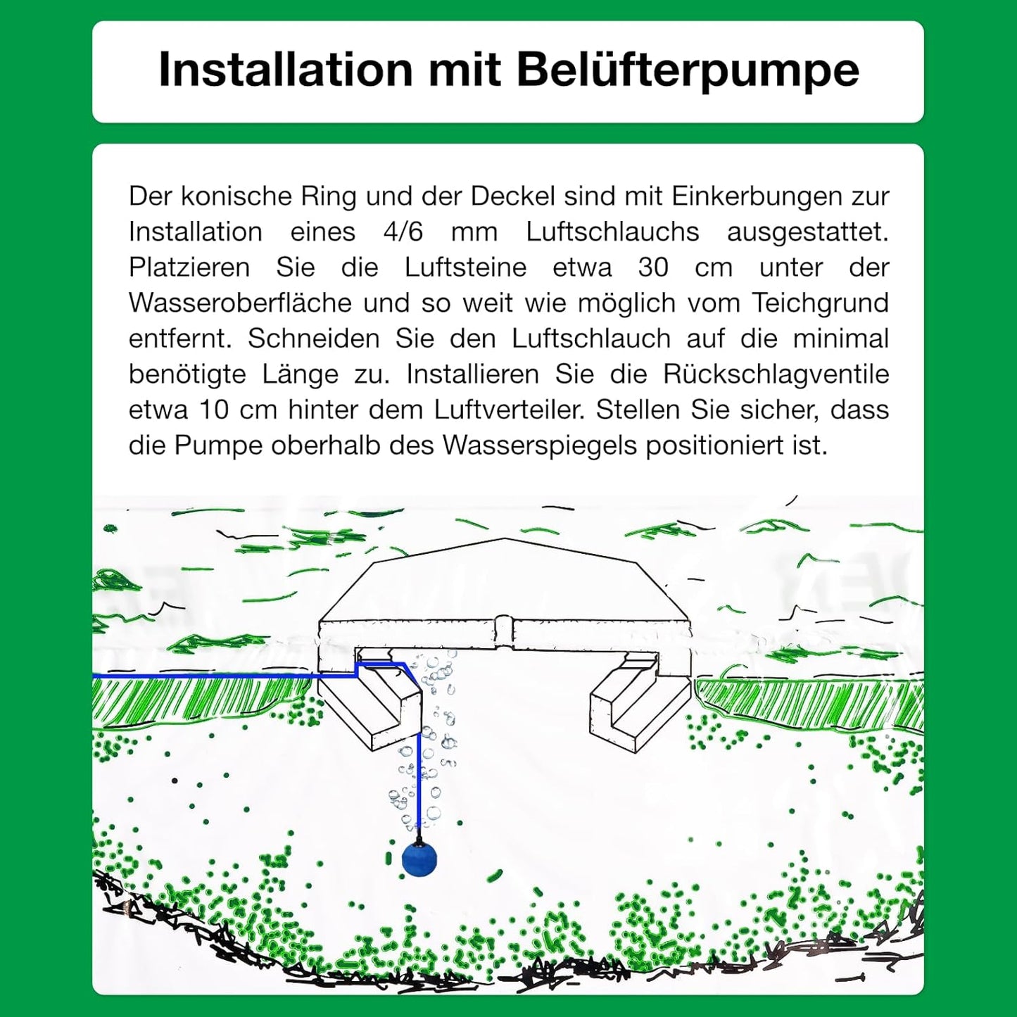 Eisfreihalter-Set mit regelbarer Luftpumpe