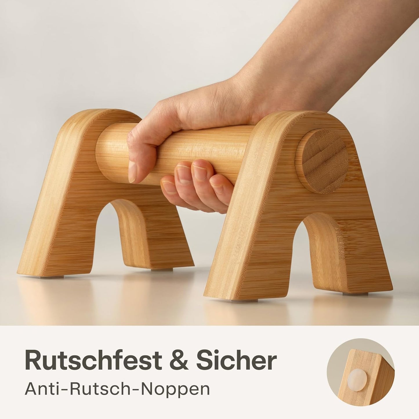 Liegestützgriffe aus Holz