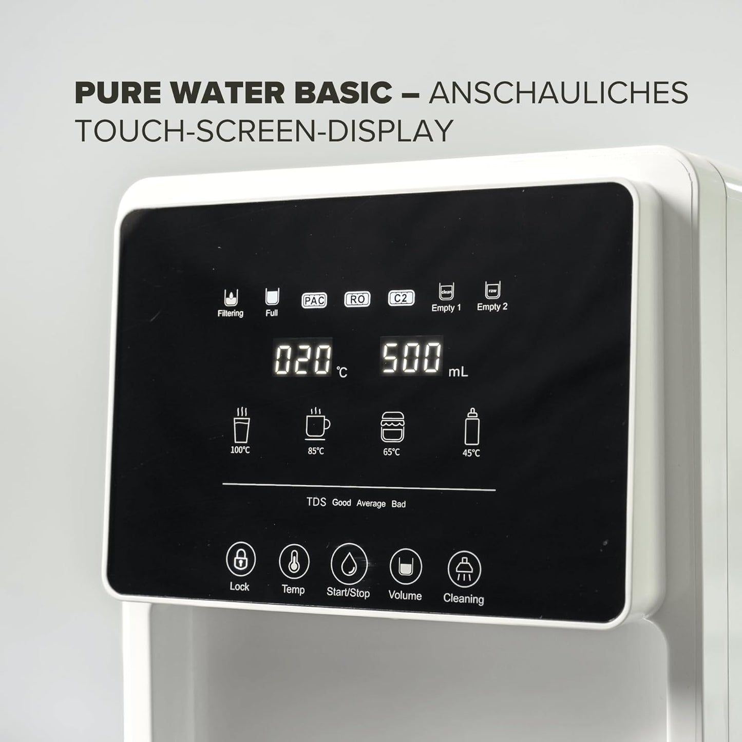 Umkehrosmose Pure Water Basic Wasseraufbereiter mit Heisswasserfunktion