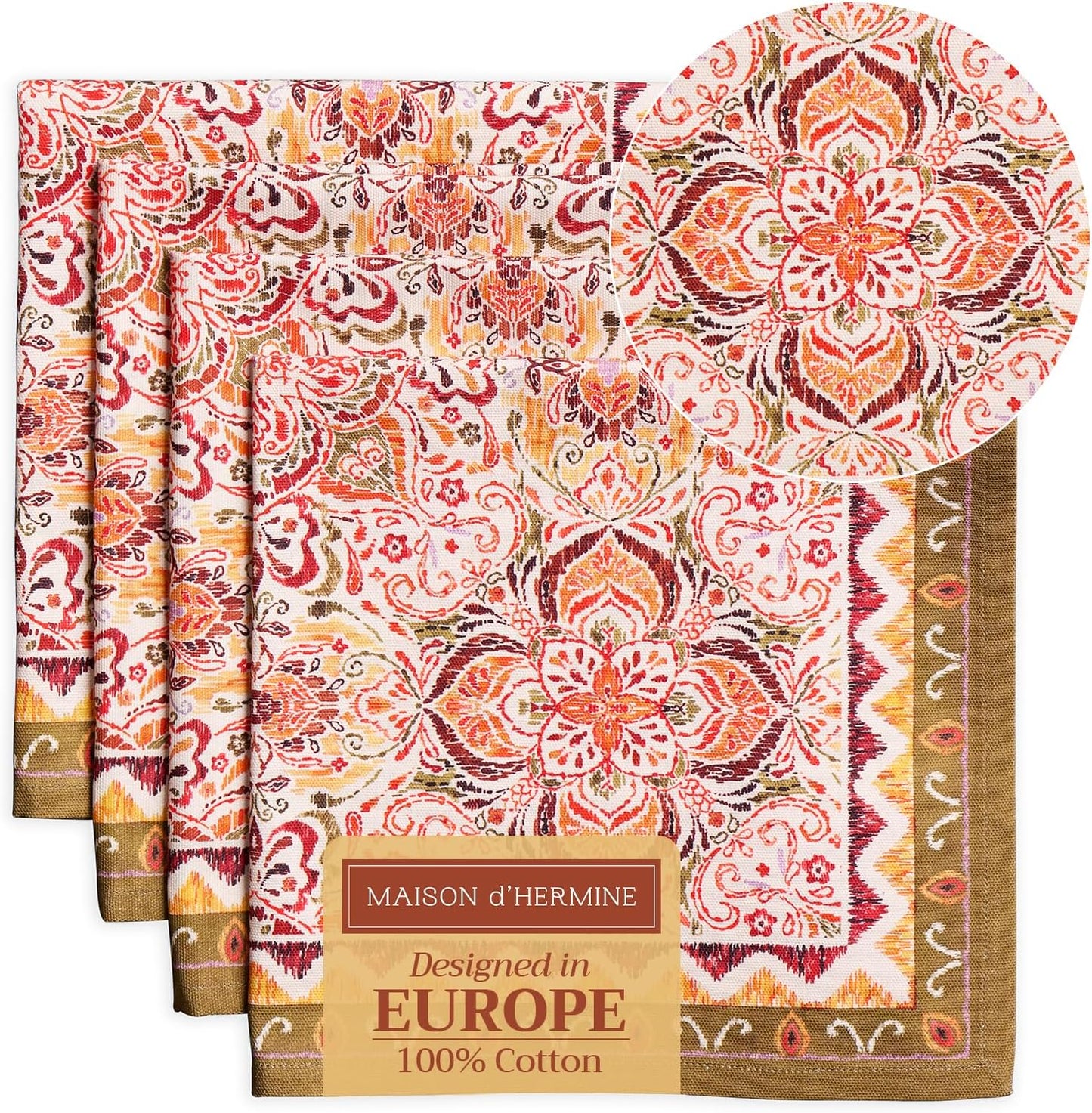 4er-Set Stoffservietten, 02 - Damask