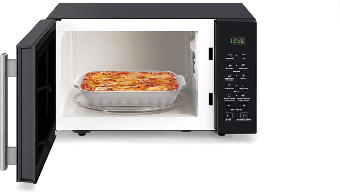 Mikrowelle MW 253 SM2, Grill-Mikrowelle 25 L Schwarzes Glas