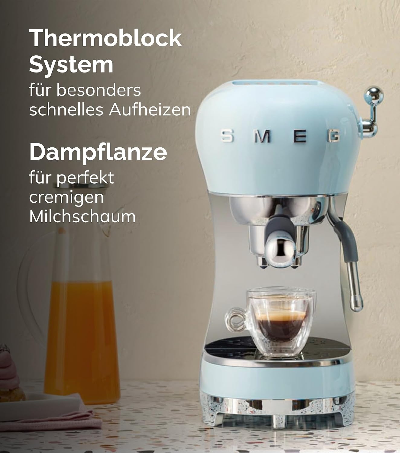 Espresso-Kaffeemaschine ECF02WHEU, Weiss