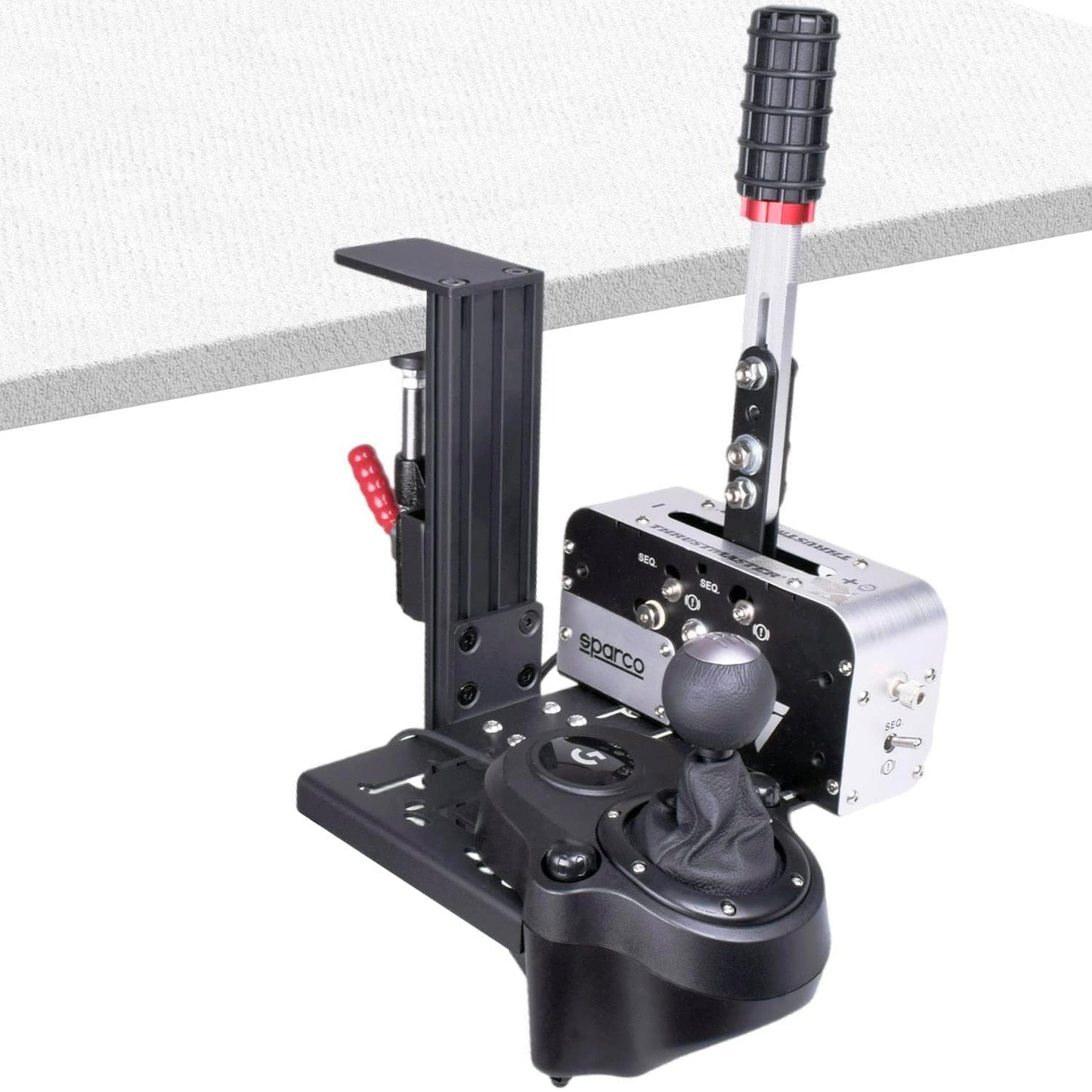 Schreibtischhalterung für Racing Sim Shifter und Handbremse