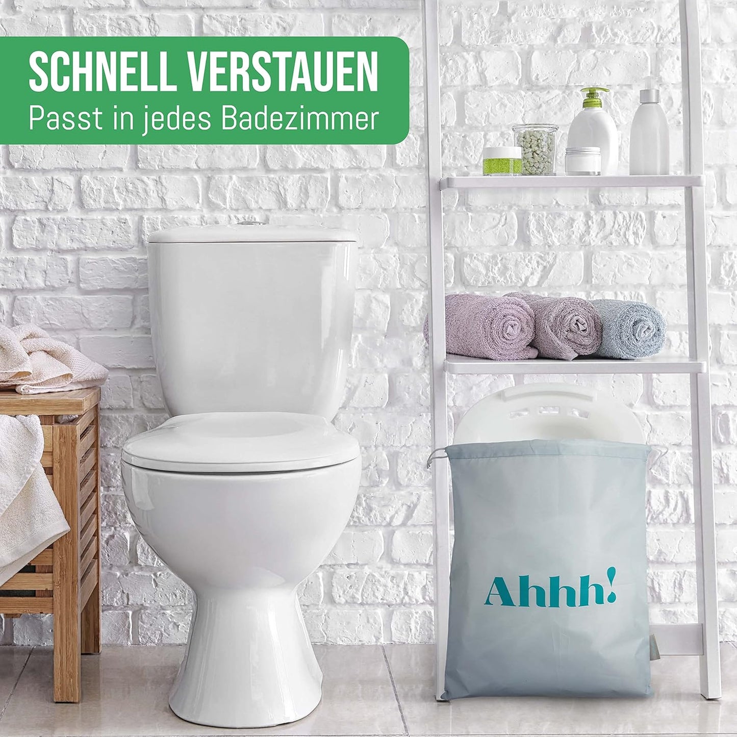 Sitzbadewanne Bidet-Einsatz für Toiletten, Weiss